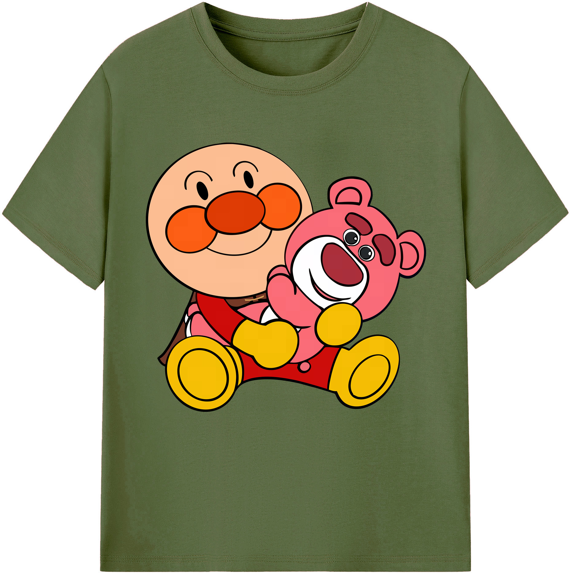（画像用） アンパンマン Anpanman 綿100％半袖Tシャツ（フロントプリント）